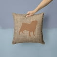 thumbnail image 2 of Dog Silhouette Burlap Fabric Decorative Pillow, 2 of 4