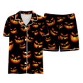 thumbnail image 4 of OJSFQUFP Girls Shorts Set Toddler Short Sleeve Print Shirts Tops Pants Outfits Button, 4 of 6