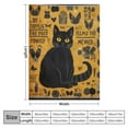 thumbnail image 4 of HENGT Cute Cat Blanket, Flannel Blanket is Soft and Comfortable, Cat Blanket is The Best Gift for Corgi Lovers,Women,Family,Friends,Black Cat Blanket for Nap Sofa Home Decoration, 4 of 6