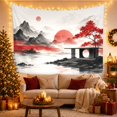 thumbnail image 3 of Sun Mountains Wash with Painting Main Range, Serene Japanese Inspired for Japanese Art Lovers, Wall Decor, Housewarming Gift, Tapestry Wall Hanging for Dorm and Living Room, 3 of 7
