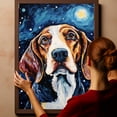 thumbnail image 6 of Thuan Treeing Walker Coonhound Dog Art Van Gogh-Inspired - Contemporary Abstract Modern Dog Wall Decor - Dog Painting Canvas Canvas Print 11x17 inches Unframed, 6 of 6