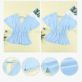 thumbnail image 4 of Blusas peplum para mujer de Joefnel Camisas babydoll Blusas de verano Tops con volantes para mujer Top peplum, 4 of 5