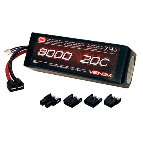 Sirecal 2S Lipo Battery 7.4V 2000mAh Batteria 20C T Plug Connector with USB Battery Charger for RC Car Off Road Truck