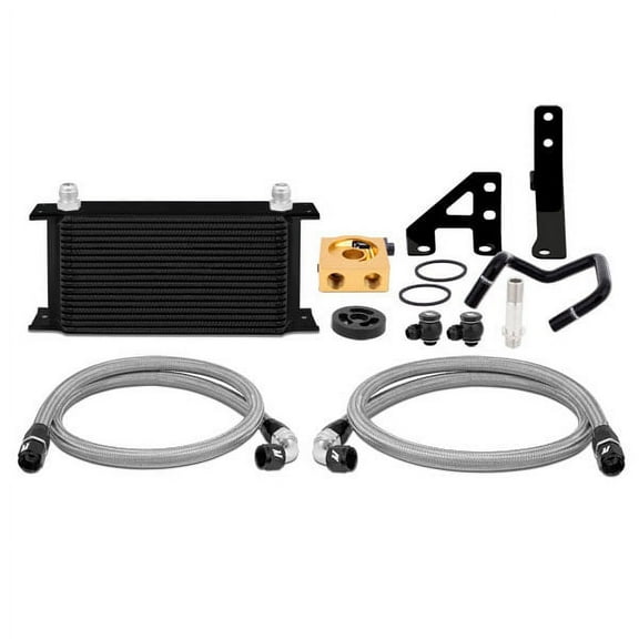 Mishimoto MMOC-WRX-15TBK Oil Cooler Kit Thermostatic Compatible With Subaru WRX 2015-2021 Black