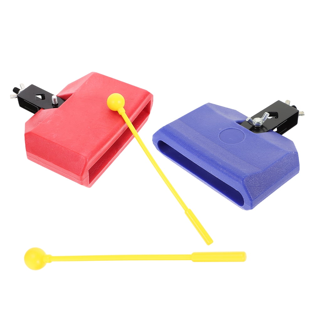 OUNONA 2 Sets Jam Block Drum Parts Percussion Set Cowbell Instrument Accessories Drum Pedal Beater Mount Holder For Marching Drum Sticks Drummer Sticks