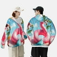 thumbnail image 2 of KLL Tropical Flamingo Pool Float Print Men's Women’s UPF 50+ Sun Protection Outdoor Hoodie Jacket Long Sleeve Fishing Hiking Performance Shirt- X-Large, 2 of 5