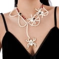thumbnail image 2 of Collier Araignée Gothique Vintage Pendentif Araignée Halloween Style Punk Bijou Animal Reptile, 2 of 5