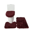 thumbnail image 1 of Juego De Alfombras De Baño De 3 Piezas, Decoración De Alfomb Tomshoo Vino rojo, 1 of 6