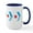 White/Navy Inside, variant on CafePress - Arrow Chicago Flag Mugs - 15 oz Ceramic Large White Novelty Mug