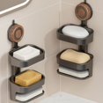 thumbnail image 3 of Jabonera Para Baño, Estante De Ducha De Abs, Organizador De Doble Capa, Sin Taladrar, Jabonera De Pared Para Almacenamiento En Encimera., 3 of 3