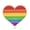 Rose Gold, variant on Rainbow Heart Flag Hard Enamel Pin | Clayton Jewelry Labs