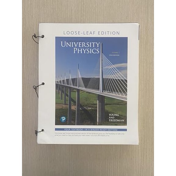 Pre-Owned University Physics, Volume 1 (Chapters 1-20), 9780135216729, 0135216729, Paperback, 15 edition