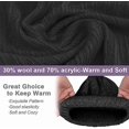 thumbnail image 4 of Hat Gloves Scarf Set For Women Ladies Girls Soft Warm Knitted Cap Long Scarf 3 In 1 Winter Thick Set For Outdoors Walking Skiing Campingblack, 4 of 4