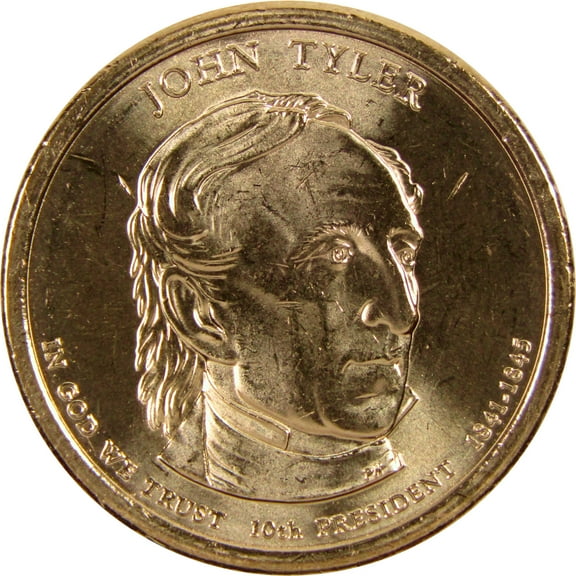 2009 D John Tyler Presidential Dollar BU Uncirculated $1 Coin