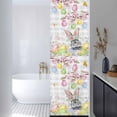 thumbnail image 3 of Grey Easter Bunny Window Privacy Film, Spring Colorful Eggs Flower Branch Plaid Static Cling UV Sun Blocking Heat Control Window Tint Day and Night, Non-Adhesive One Way Privacy Cover 17.7''x78.7'', 3 of 7