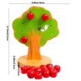 thumbnail image 3 of Cameland Magnetic Wooden Apples Tree Toy For Kids - Early Learning Development Hand-Eye Coordination Fine Motor Skills Building Safe Educational Toy Gift, 3 of 7