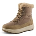 thumbnail image 2 of Flexus LAROUI Women’s Waterproof Winter Bootie – Faux Fur Lined Nylon Upper with Platform Sole and Slip-On Ease – Cold Weather Ankle Boot, 2 of 9