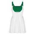 thumbnail image 4 of Atogsazn Womens Sleeveless Color Block Hollow Out Mini Dresses Casual Loose Ruffle Summer Dress Green S on Clearance, 4 of 6