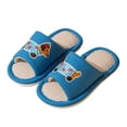 thumbnail image 4 of Karoyedx Toddler Boys Winter Slippers Kids House Slippers Girl's Fuzzy Fluffy Slippers Cross Band Shoes Slides for Girls Fur Flip Flop Open Toe Slippers Blue Size,3, 4 of 4