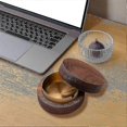 thumbnail image 5 of Wooden Ashtray with Lid - Stainless Steel Lined, Windproof Vintage Walnut Design for Indoor & Outdoor Use, 5 of 5
