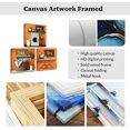 thumbnail image 5 of CCWACPP Laundry Room Decor Wall Art Orange Laundry Sign Picture Canvas Farmhouse Wash Dry Fold Painting Rustic Bathroom Hotel Decor Framed (20.00" x 20.00" x 3PCS), 5 of 5