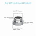 thumbnail image 1 of Faucet Adapter 22 Turn 16 18 20 22 24 26 28 30 32mm Internal and External Fine Tooth Faucet Conversion Thread Accessories, 1 of 5