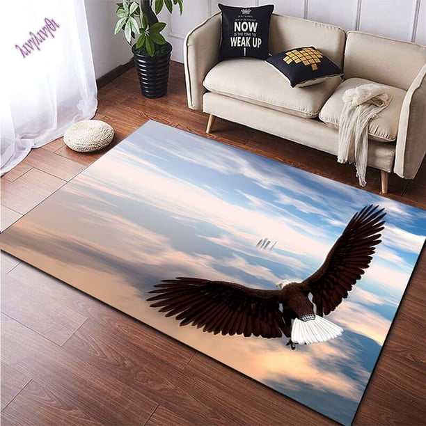 Alfombra de águila antideslizante para decoración del hogar para sala de estar, sofá, mesa, silla, almohadilla, alfombras para sala de estar, regalos80x120cm (31x47 pulgadas)80x120cm (31x47 pulgadas) zhangmengya unisex