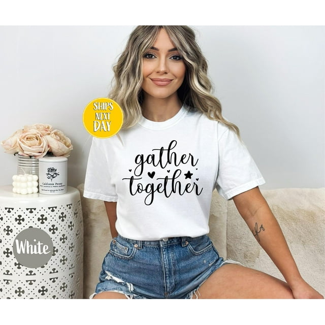 T-Shirt de l'Action de Grâce, T-Shirt de l'Action de Grâce Familiale, T-Shirt de Rassemblement - comme sur l'Image - TG