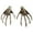 A, variant on Halloween Skeleton Hands 1 Pair Plastic Fake Bone Hand Prop, Scary Witch Claws Decor for Haunted House Party, Terrifying Prank Tool Spooky Atmosphere Decoration Supply 4.7x8.7 Inch