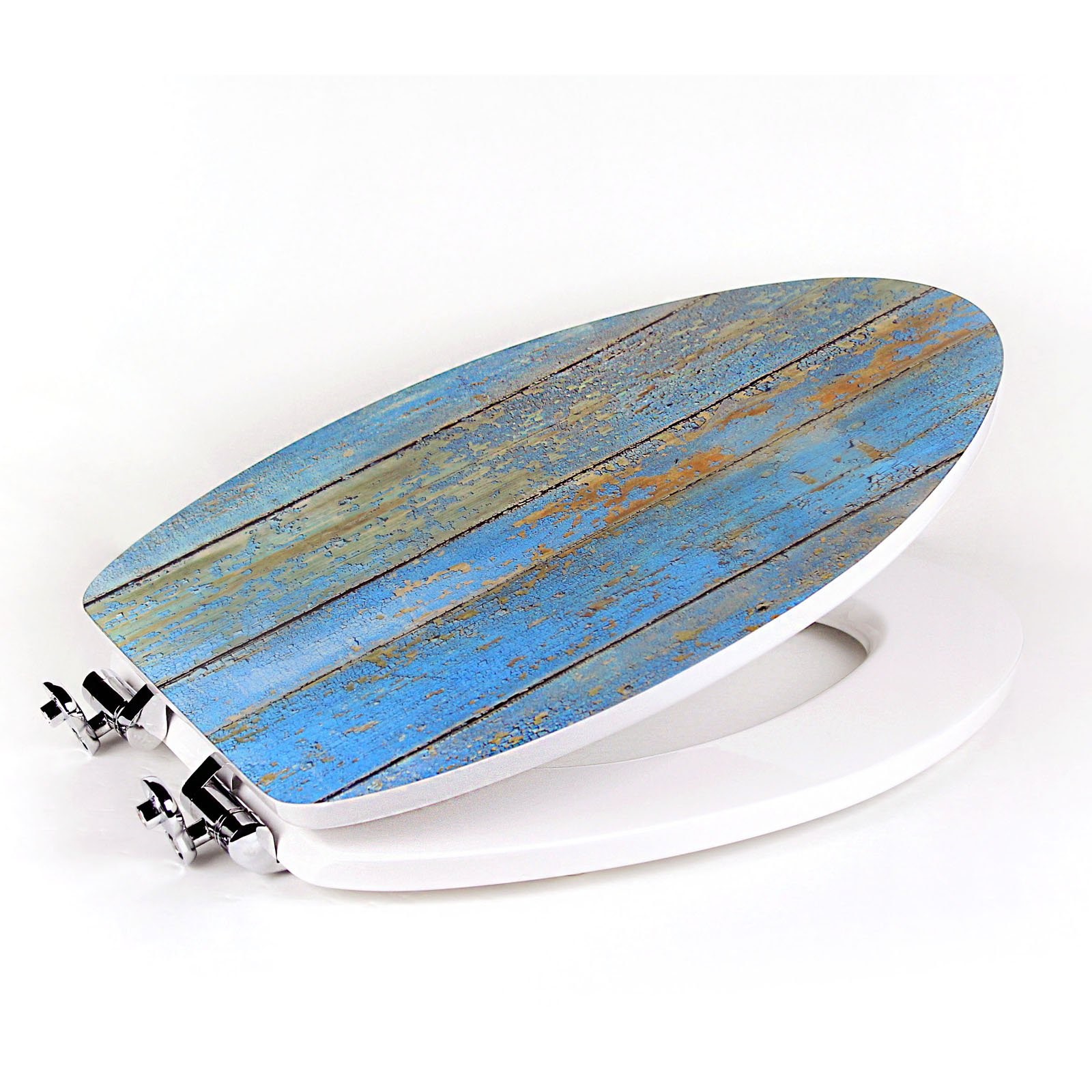 Topseat 6TS2E9902SL Art of Acryl Elongated Toilet Seat - Shabby Chic