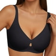 thumbnail image 1 of YDLCAFD Rhinestone Bra Straps Wireless Bras for Women No Underwire Seamless Push up Full Coverage Supportive Womens Bralettes Everyday Bra Push up Strapless Bras for Women Clear Straps, 1 of 5