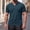 Green, variant on Mens V Neck Short Sleeve T Shirt with Rivet Detail Casual Henley Style Tee Soft Breathable Cotton Blend Comfort Fit Daily Wear Green S