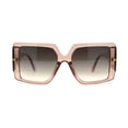 thumbnail image 1 of Womens Trendy Squared Rectangular Butterfly Sunglasses Pink Brown, 1 of 4