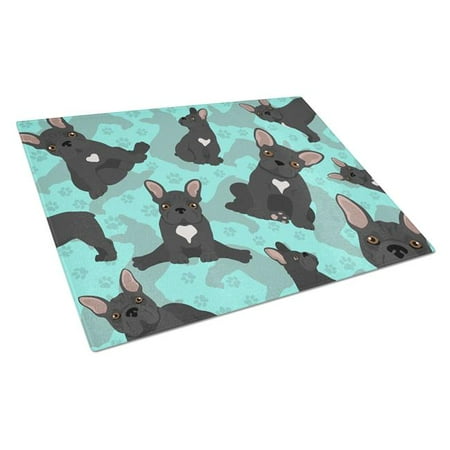 

Carolines Treasures MLM1002LCB 15 x 12 in. Blue Black French Bulldog Glass Cutting Board - Large