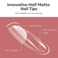 thumbnail image 3 of Modelones Short Oval Round Nail Tips - 500Pcs Soft Fake Nails Tips Gel Pre-shaped Half Matte Full Cover No Filed False Extension Manicure Salon DIY at Home 10 Sizes, 3 of 10