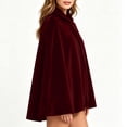 thumbnail image 5 of YABCSAZ Medieval Velvet Cloak Unisex Halloween Cape for Adults, Velvet Cosplay Cape with Stand Collar, Stage Costume Cloak, Gold Velvet Cape, Halloween Roleplay Cape, Short Cape, Wine, 5 of 7