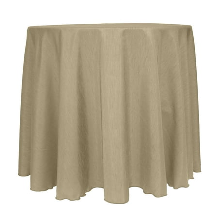 

Ultimate Textile (5 Pack) Reversible Shantung Satin - Majestic 96-Inch Round Tablecloth - for Weddings Home Parties and Special Event use Cafe Khaki