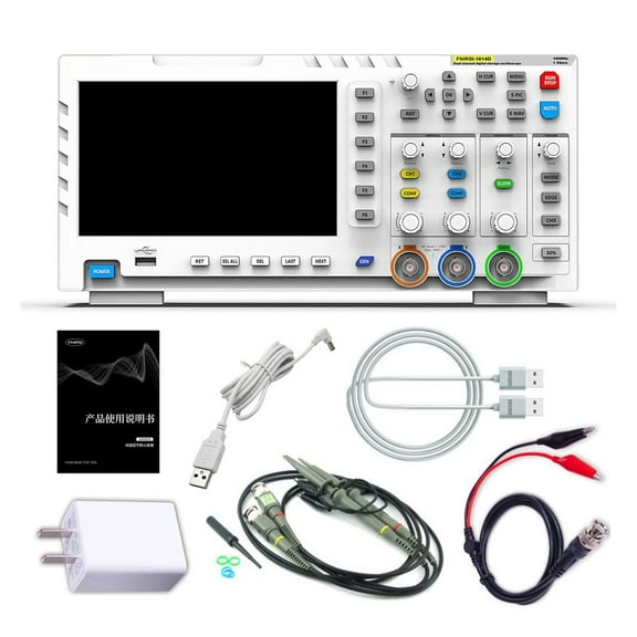 1014D Portable Digital Oscilloscope 2 In 1 Dual Channel Input Signal Generator 1GSa/s Sampling Rate Desktop Oscilloscope ,Security