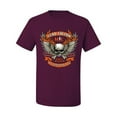 thumbnail image 2 of Wild Bobby, Lead Follow or Get The Hell Out Of The Way MC 1969 Motorcycle Pop Culture Men's Graphic T-Shirt, Maroon, Large, 2 of 3