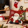 thumbnail image 3 of Christmas Pillow Cover 45 cm x 45 cm Linen Look Polyester Holiday Decor for Sofa or Living Room, 3 of 6