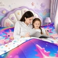 thumbnail image 5 of Manfei 3D-Printed Axolotl 7-Piece Twin Bedding,Cute Animals Print Bedding Comforter Set,Colorful Stars Reversible, 5 of 7