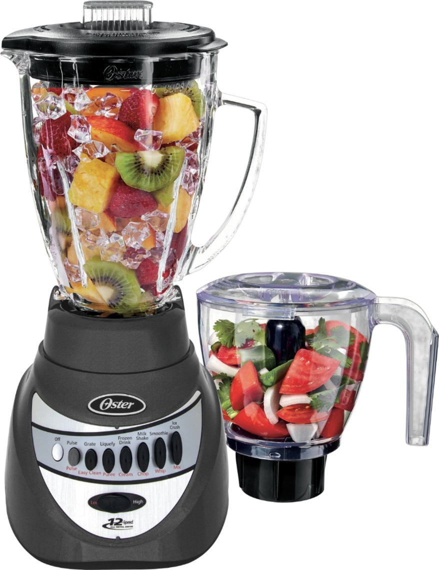 Oster 2-in-1 System 700 Watt 12 Speed 6 Cup Blender in Gray with Food Chopper - 1