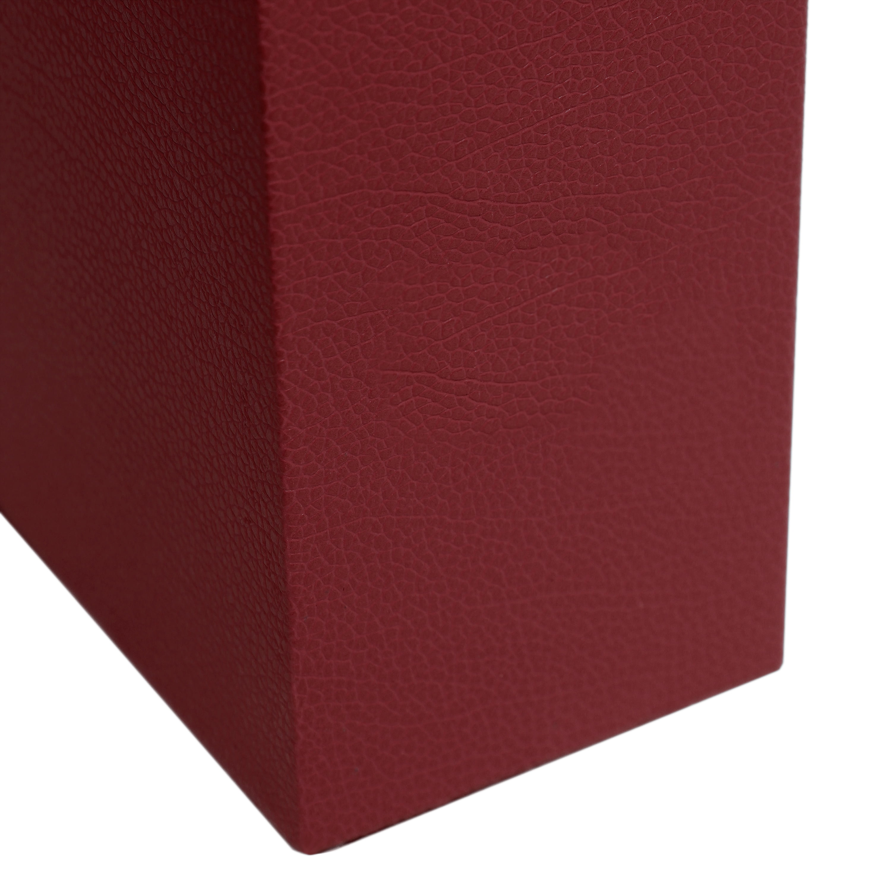 Lalia Home 21" Leather Modern Bedside Table Lamp with LED Bulb, Red
