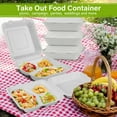9X9 Clamshell Food Containers, 100 Pack Disposable Take Out Food ...