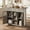 Gray, variant on 41" Mobile Farmhouse Storage Island,Rolling Kitchen Island with Drop Leaf - with 2 Glass Door Cabinets, 3 Open Shelves & 2 Drawers for Dining Room Gray