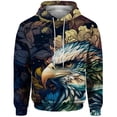 thumbnail image 5 of Ropa de otoño para hombre, sudadera con capucha con estampado de águila genial, ropa Y2k, jersey informal para hombre, sudadera con capucha holgada y elegante, sudaderas para hombre, 5 of 5