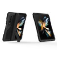 thumbnail image 5 of Compatible with Samsung Galaxy Z Fold 4 Case with Metal Bumper Premium Rugged Heavy Duty Shockproof Protective, S Pen Holder, Hinge Protection, Screen Protector, Stand Cover, Black, 5 of 7
