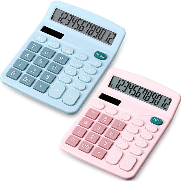Electronic Calculators 12 Digit Solar Battery Standard Function