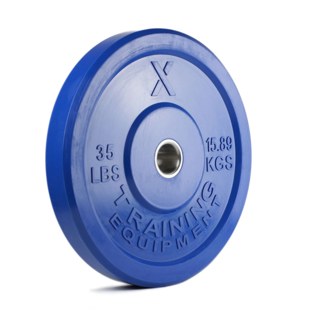 35lb Color Bumper Plate Pair Solid Rubber with Steel Insert Great for