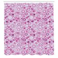 thumbnail image 3 of Ambesonne Abstract Shower Curtain, Curlicue Plum Tones Art, 69"Wx70"L, Purple Magenta, 3 of 5